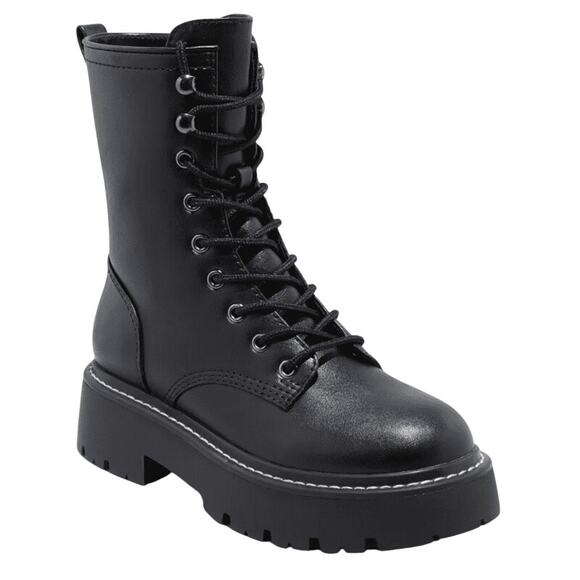 Women's Wild Fable Logan Lug Combat Chunky Boots Black Size 9.5 - Picture 1 of 6